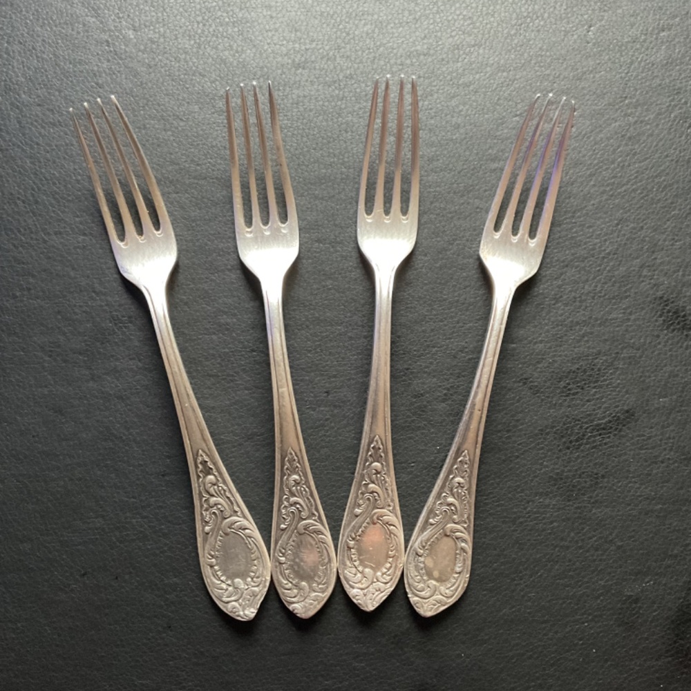 Vintage Set of 4 Melchior Dinner Forks Made in USSR